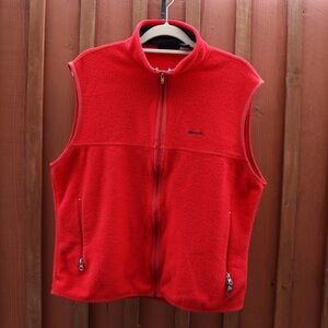 Patagonia Synchilla Full Zip Fleece Red Vest size Large Men Made in USA Vintage